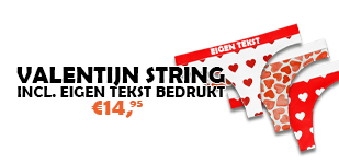Valentijn string met tekst